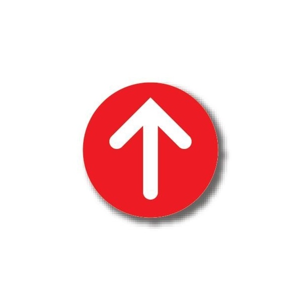 Ergomat 4in CIRCLE SIGNS - Red Arrow DSV-SIGN 16 #6138 -UEN - main